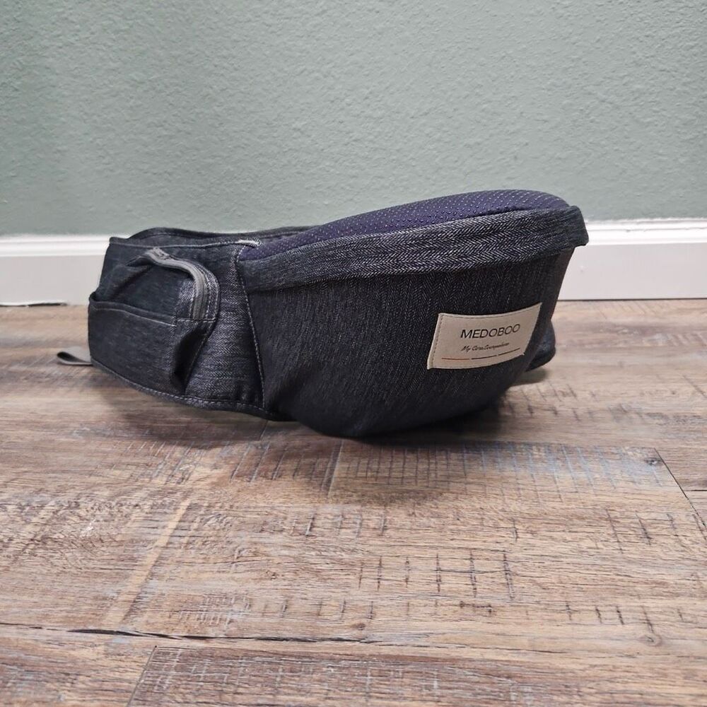 Medoboo Ergonomic Hip Seat Carrier For Babies Toddlers Navy Blue - Picture 2 of 3